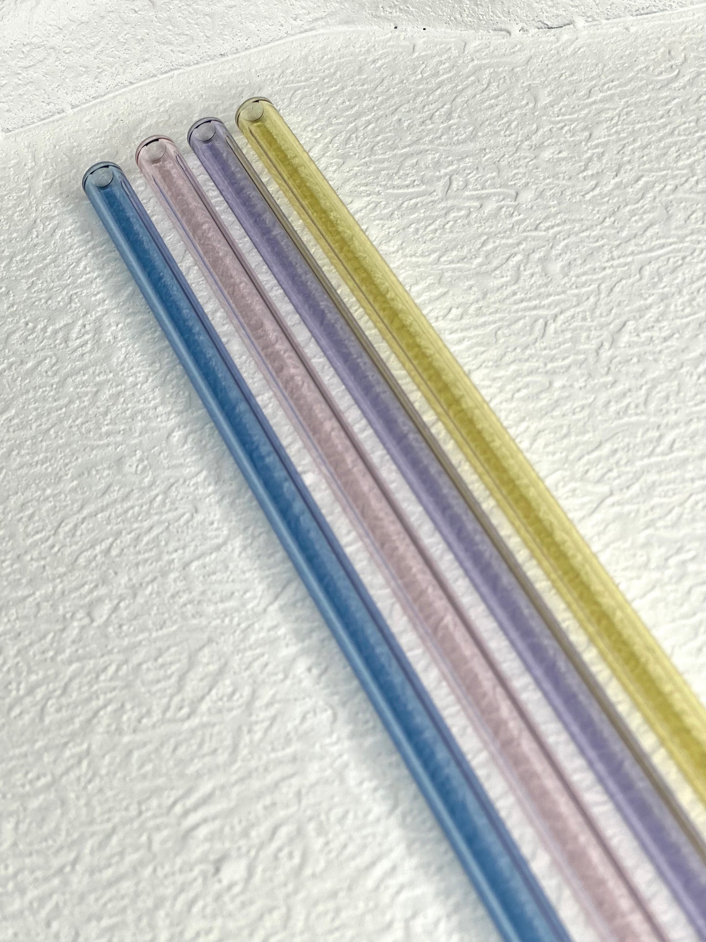 Pastel Glass Straws - Set of 4