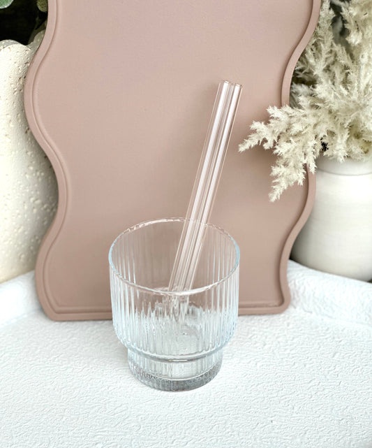 Clear Glass Straws - Set of 2